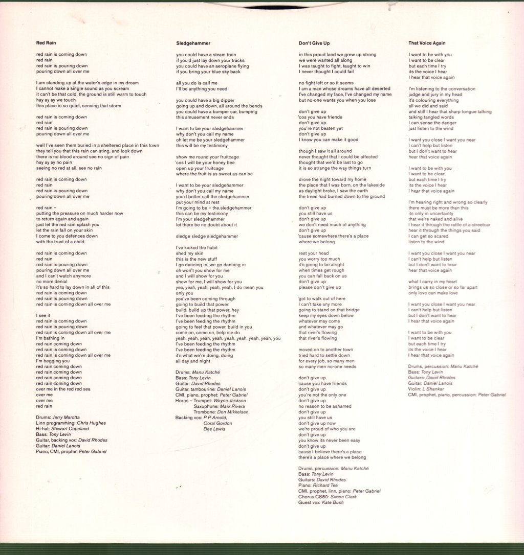Peter Gabriel - So - Lp