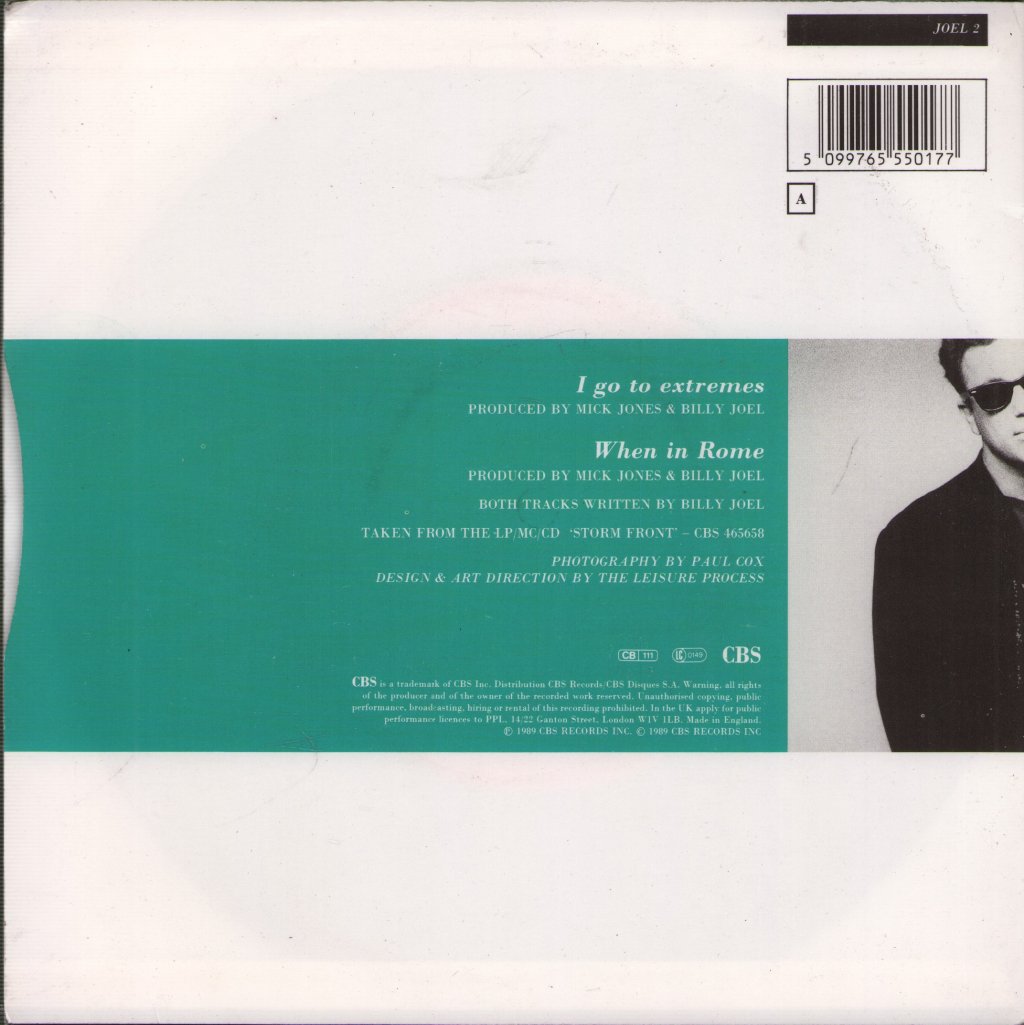 Billy Joel - I Go To Extremes - 7 Inch