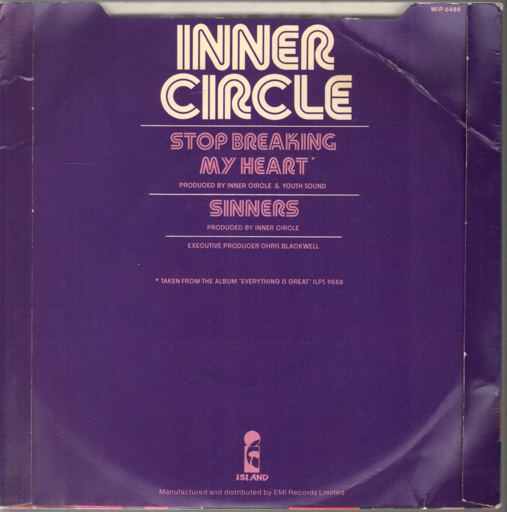 Inner Circle (70'S Group) - Stop Breaking My Heart - 7 Inch