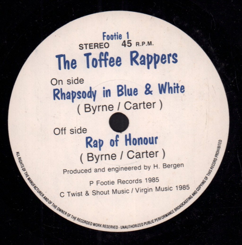 Toffee Rappers - Rap Of Honour - 7 Inch