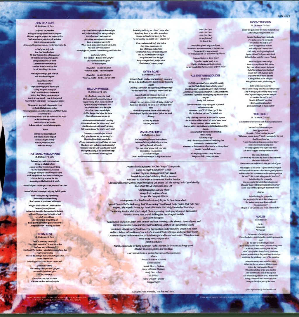 Bruce Dickinson - Tattooed Millionaire - Lp