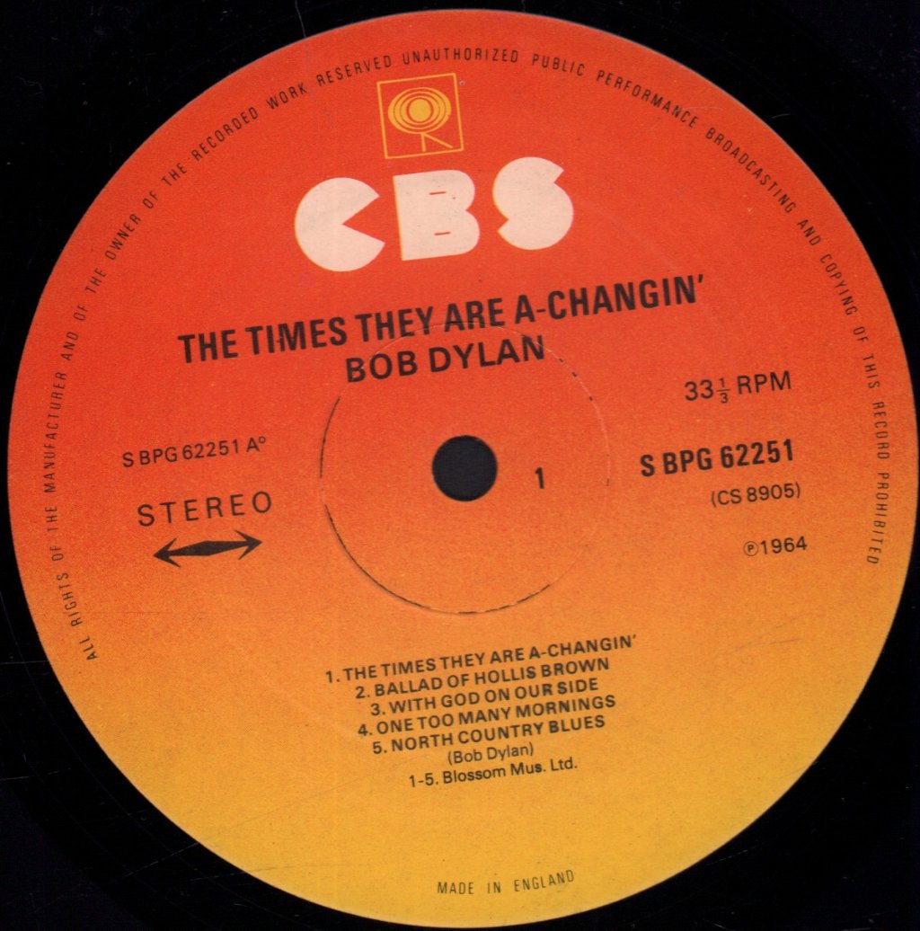 Bob Dylan - Times They Are A-Changin' - Lp