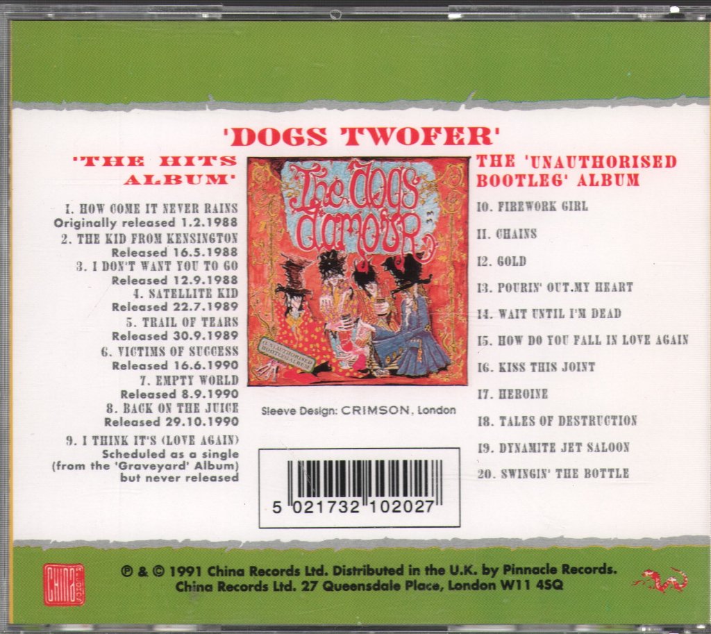 Dogs D'amour - Dogs Hits & Bootleg Album - Cd