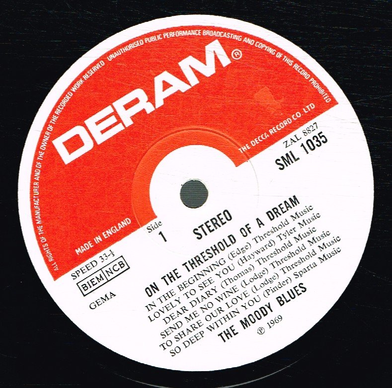 Moody Blues - On The Threshold Of A Dream - Lp