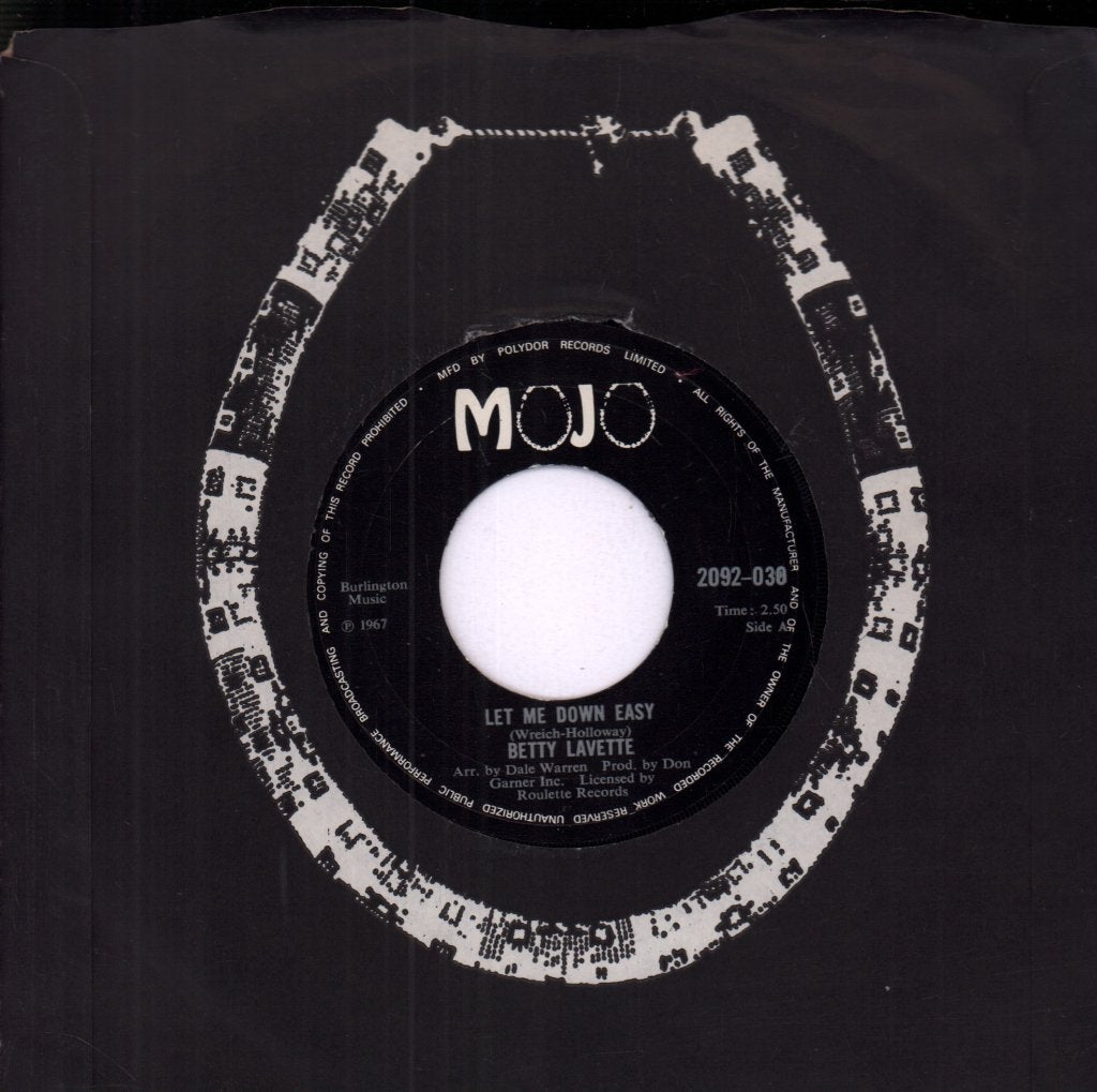 Betty Lavette - Let Me Down Easy - 7 Inch