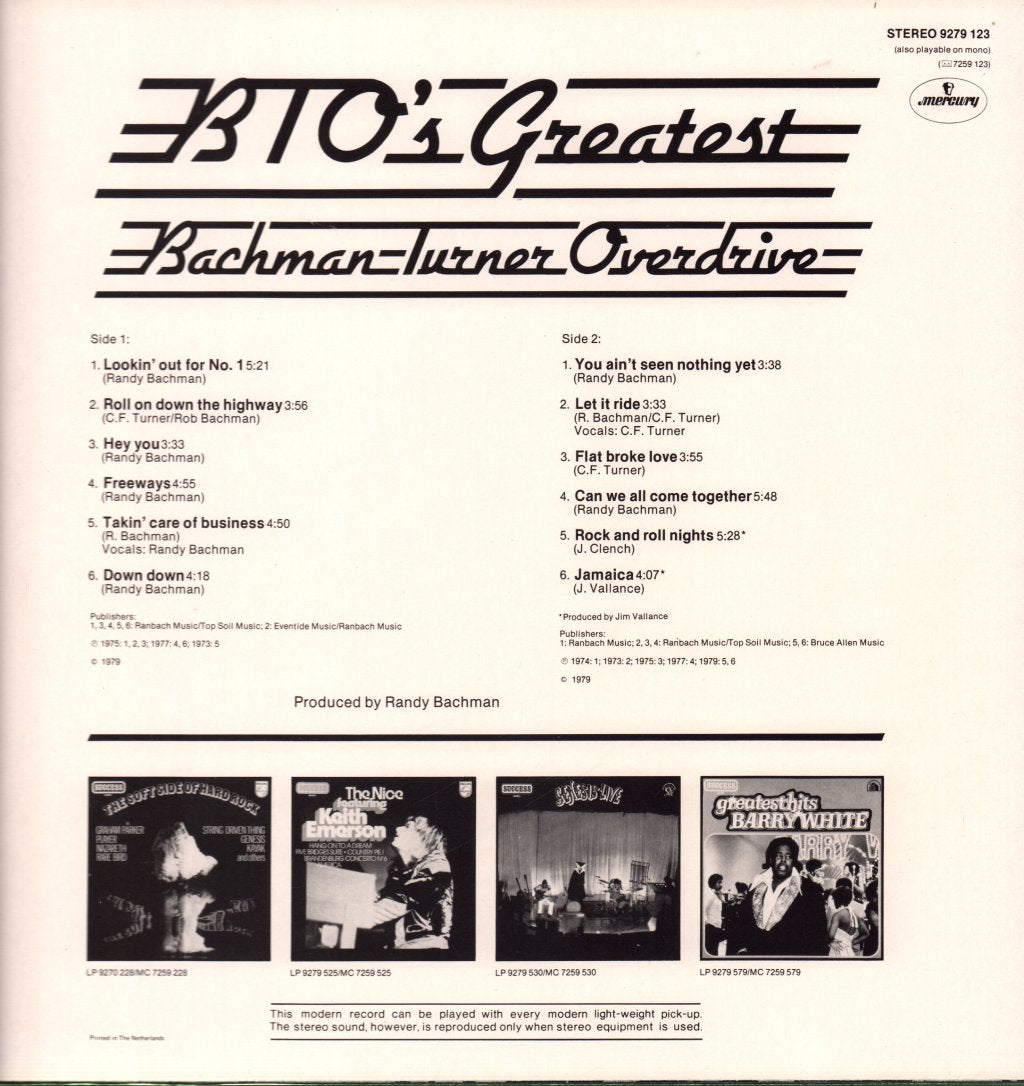 Bachman-Turner Overdrive - Greatest Hits - Lp