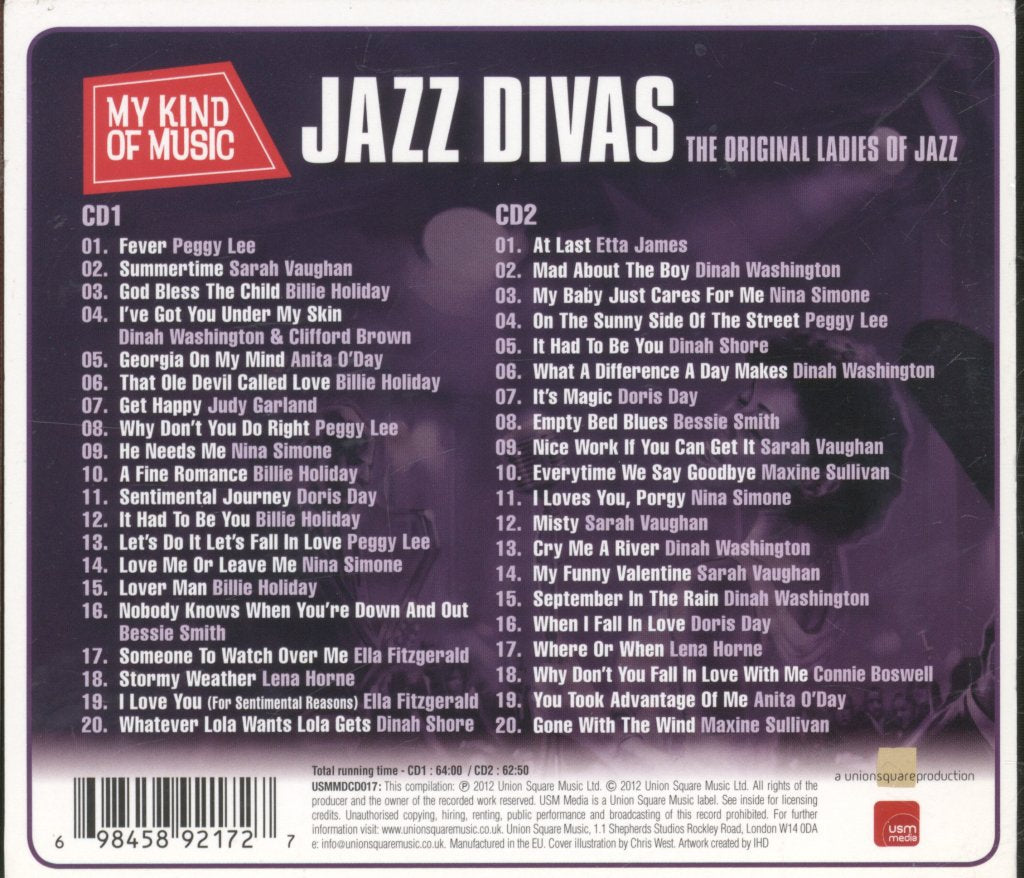 Various Artists - Jazz Divas - The Original Ladies Of Jazz - Double Cd