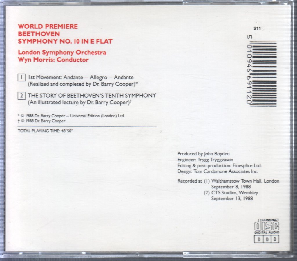 Beethoven - Symphony No.10 - Cd
