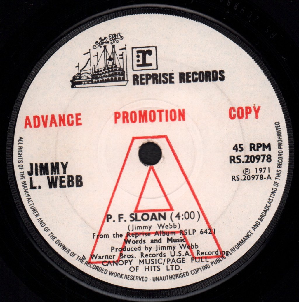 Jimmy Webb - P.F. Sloan - 7 Inch