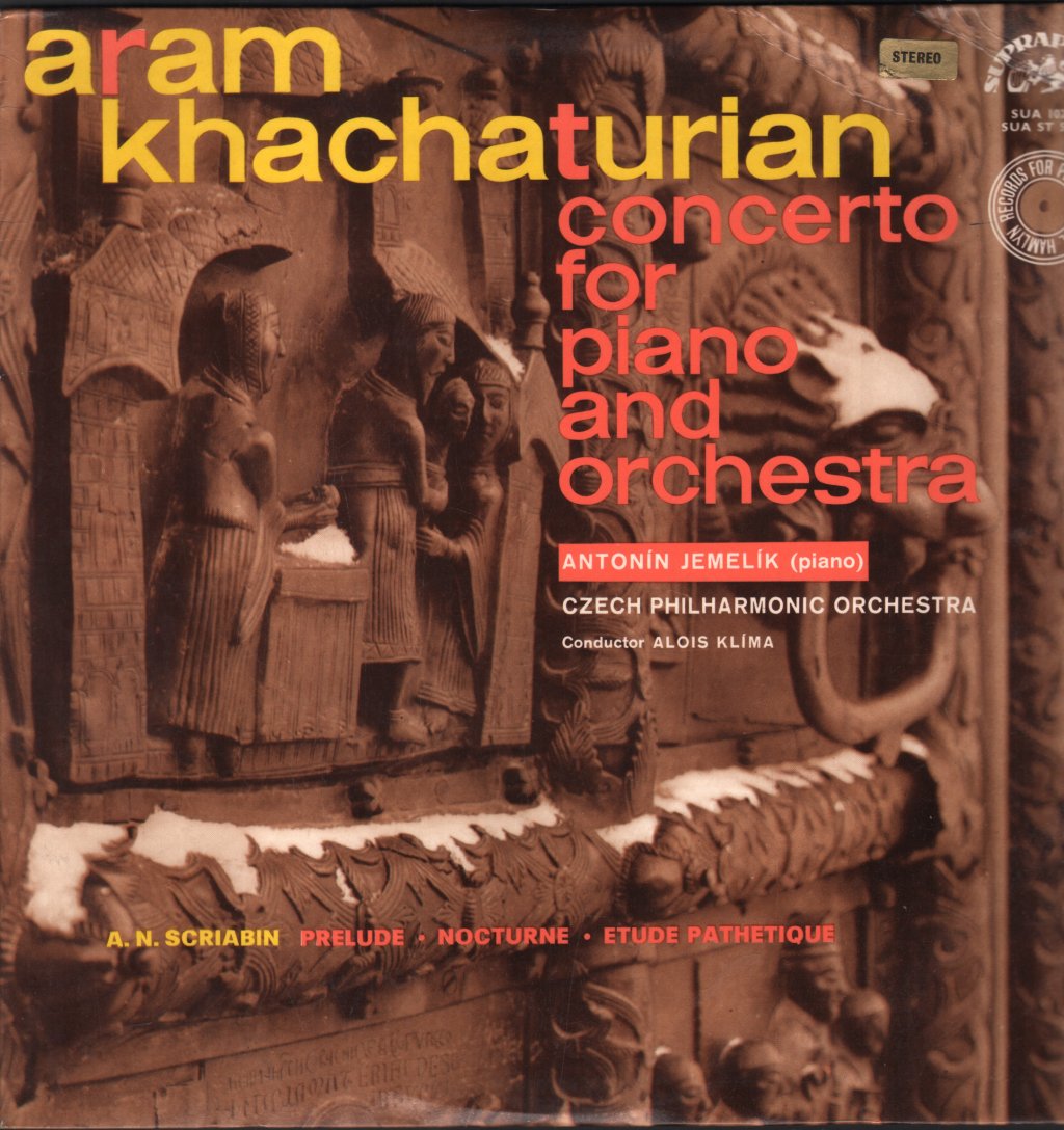 Antonin Jemelik / Czech Philharmonic Orchestra / Alois Klima - Aram Khatchaturian - Concerto For Piano And Orchestra - Lp