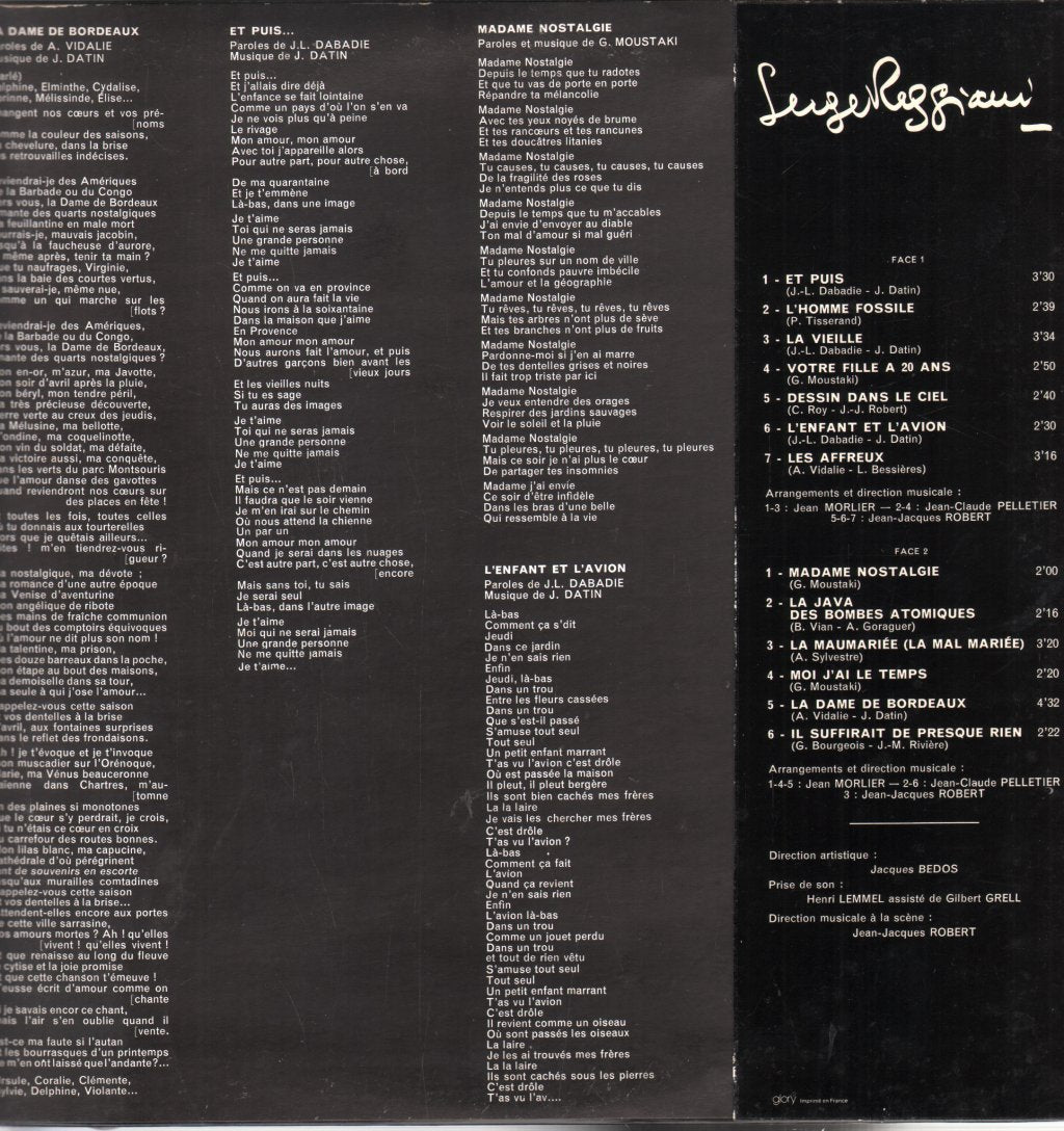 Serge Reggiani - Serge Reggiani - Lp