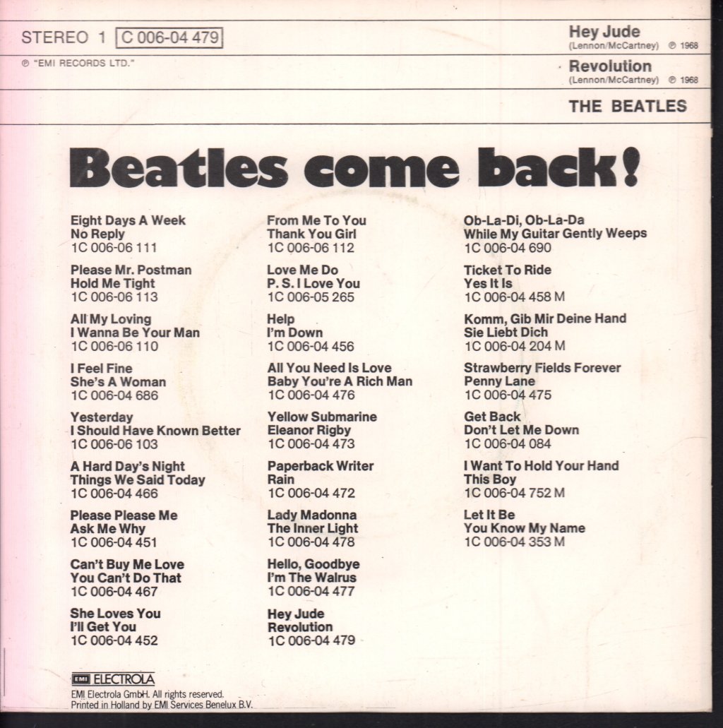 Beatles - Hey Jude / Revolution - 7 Inch