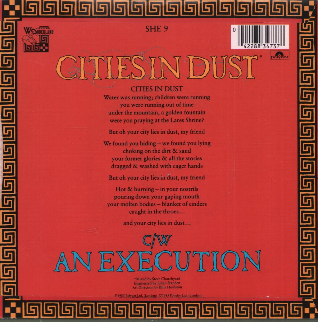 Siouxsie And The Banshees - Cities In Dust - 7 Inch