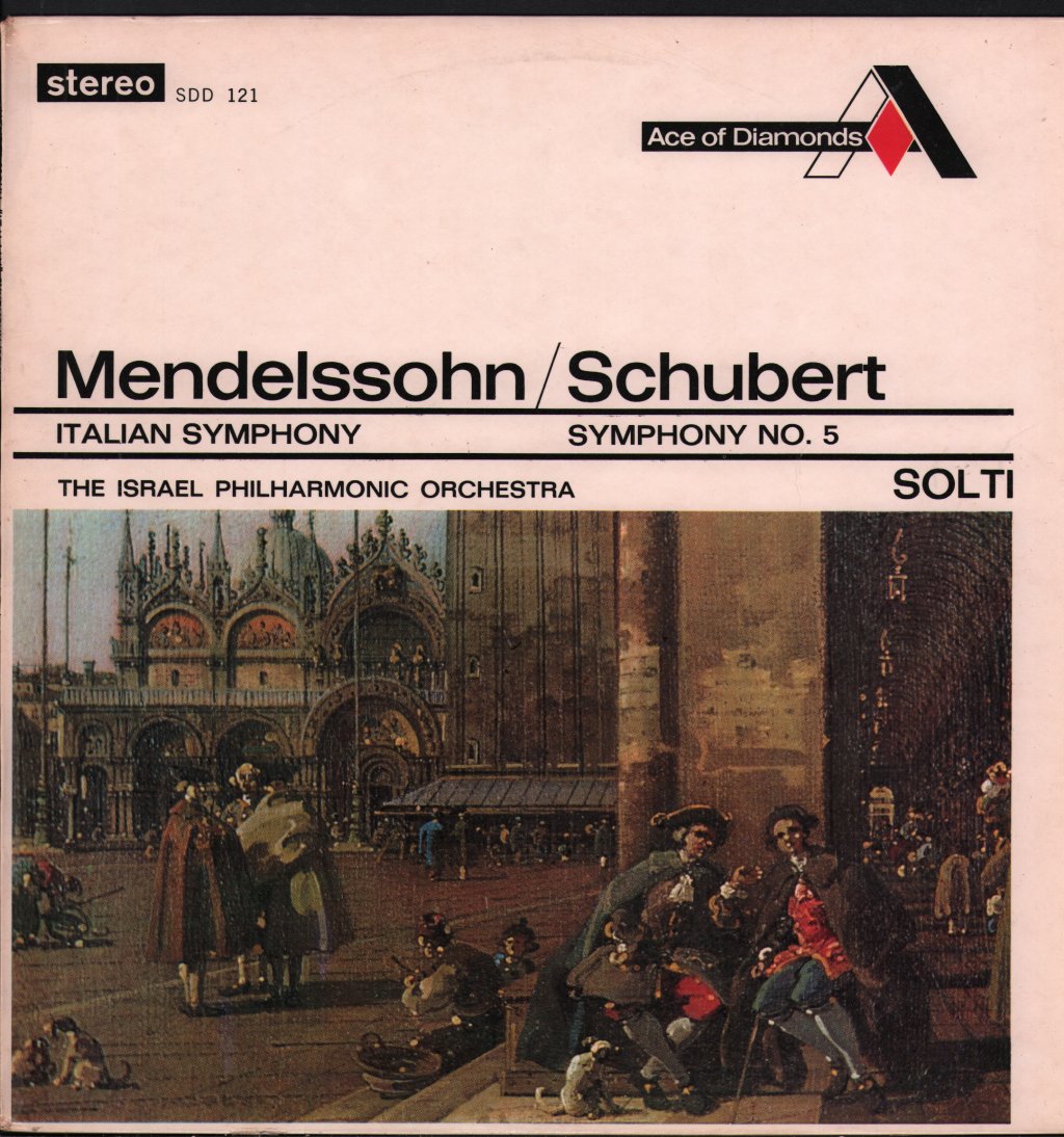 Georg Solti / Israel Philharmonic Orchestra - Mendelssohn - Italian Symphony / Schubert - Symphony No. 5 - Lp