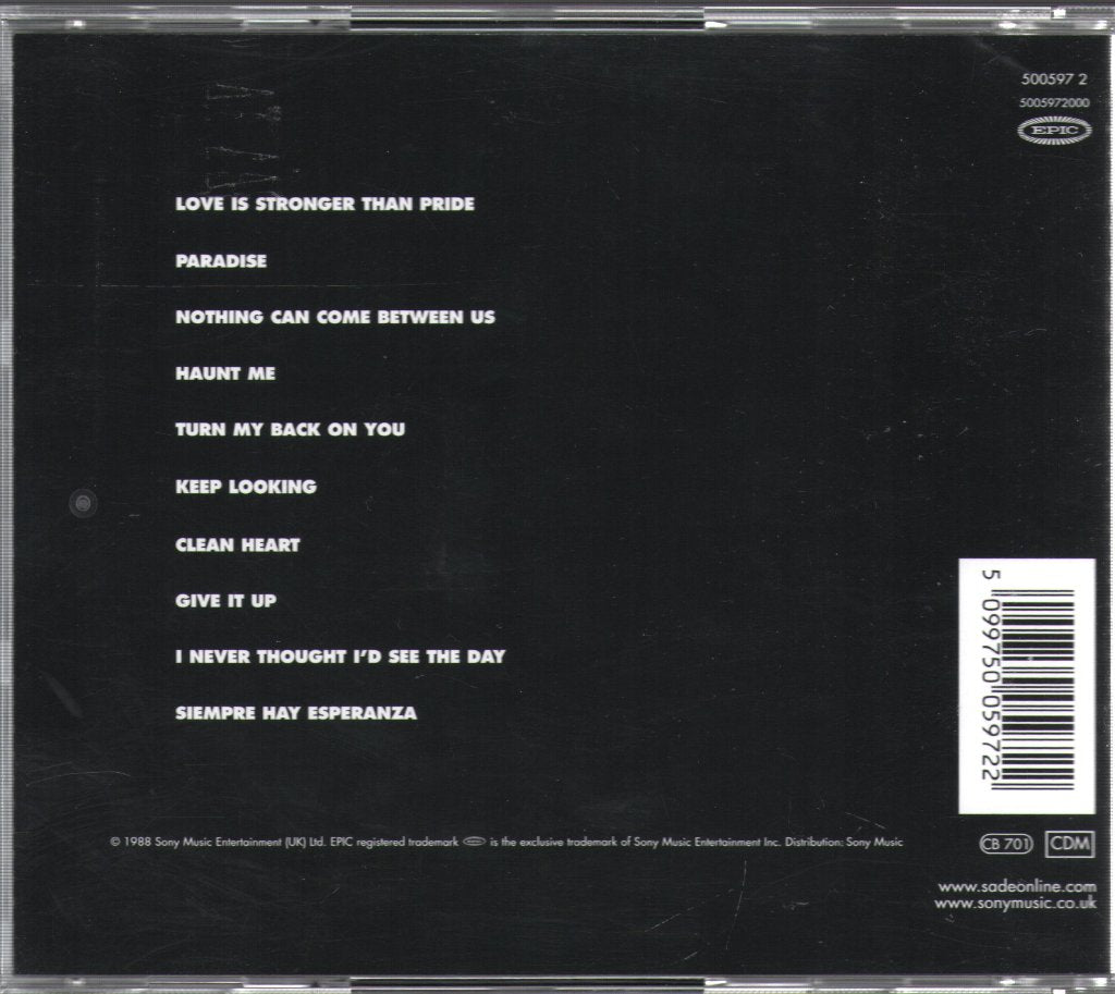 Sade - Stronger Than Pride - Cd