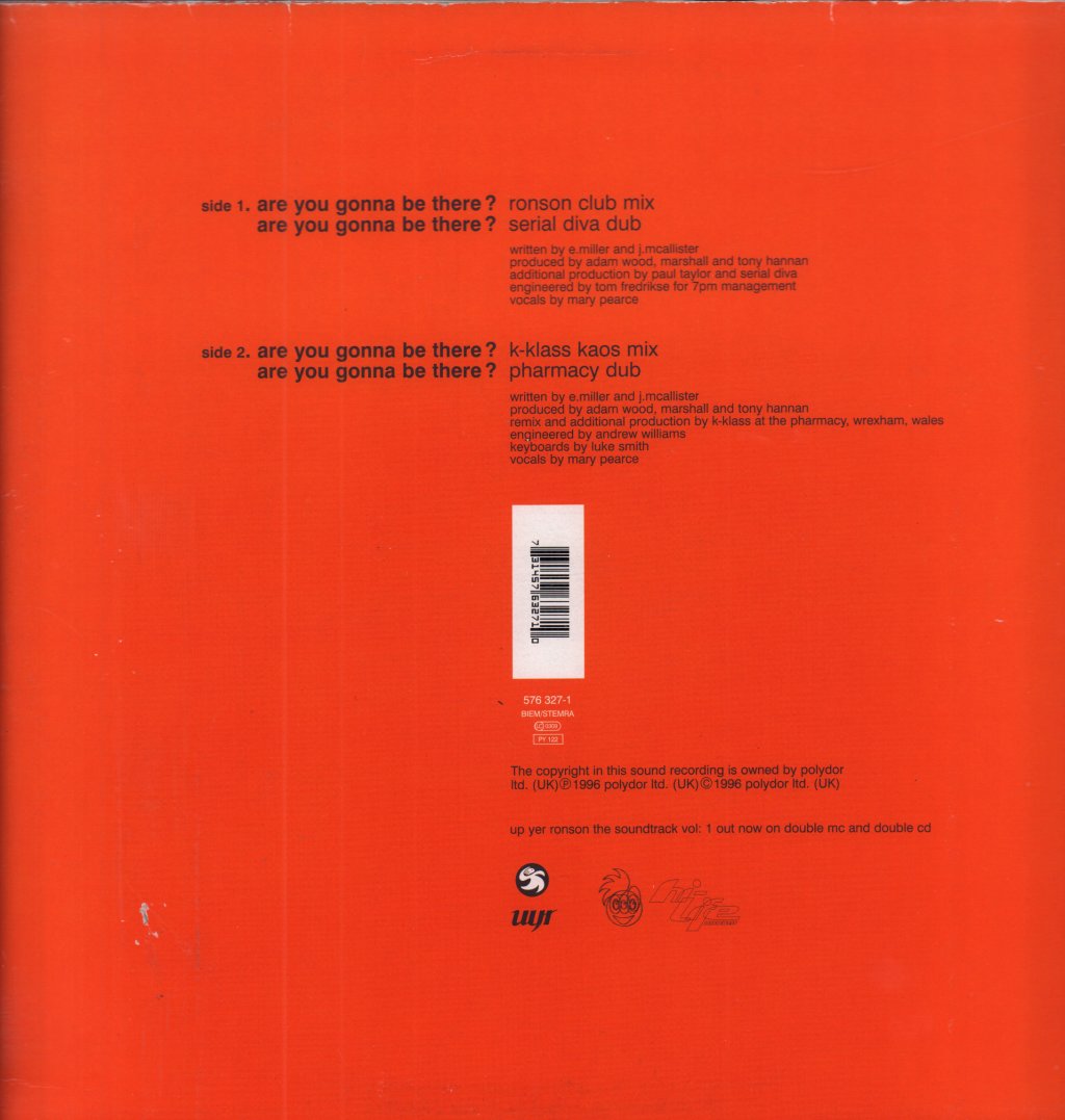 Up Yer Ronson - Are You Gonna Be There - 12 Inch
