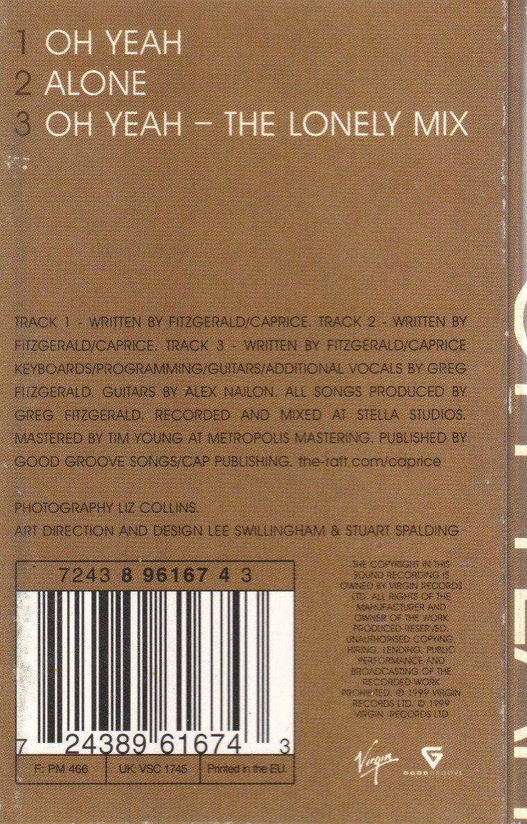 Caprice (Female Singer) - Oh Yeah - Cassette