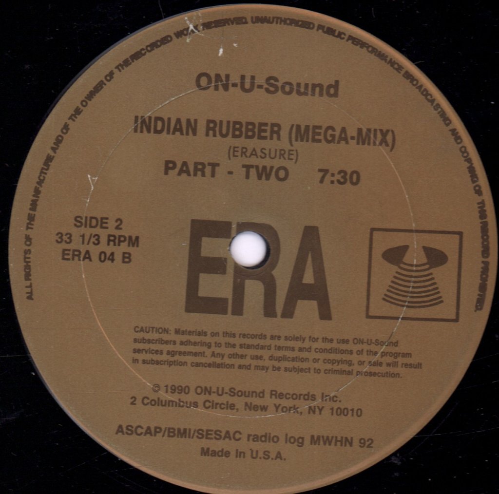 Erasure - Indian Rubber - 12 Inch