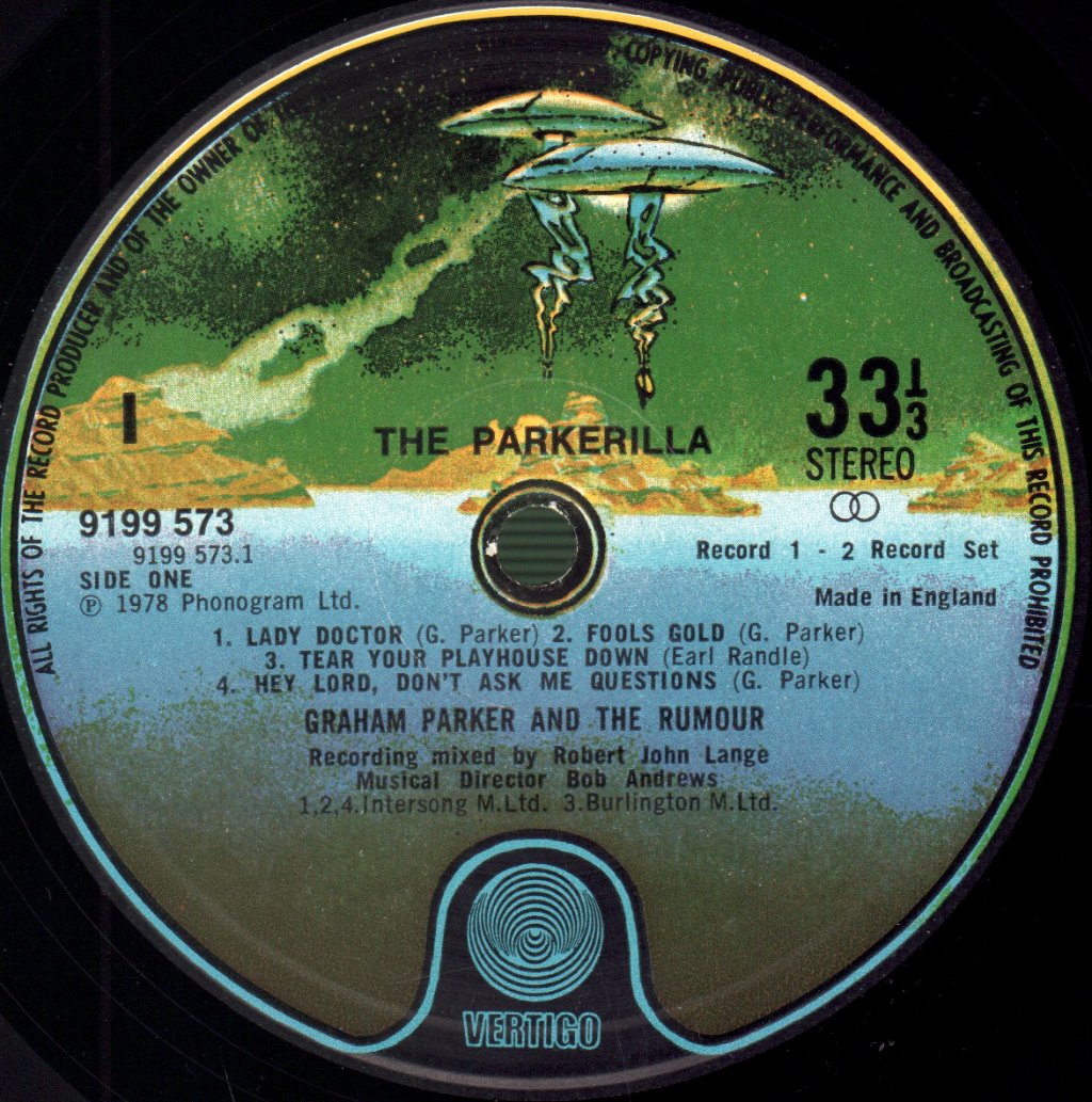 Graham Parker And The Rumour - Parkerilla - Double Lp
