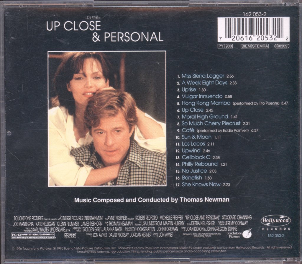 Thomas Newman - Up Close & Personal (Original Score Album) - Cd