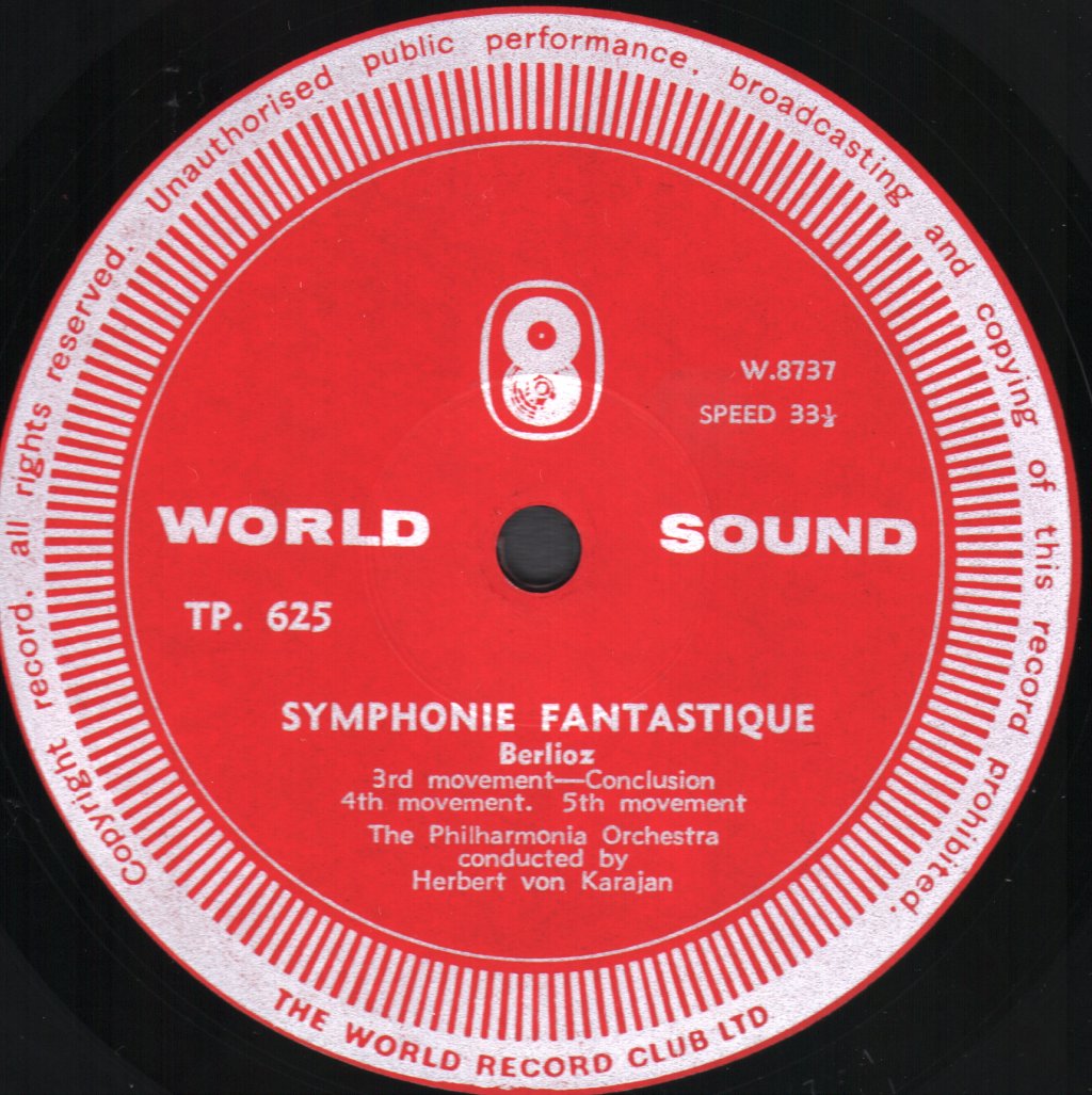 Philharmonia Orchestra / Herbert Von Karajan - Berlioz - Symphonie Fantastique - Lp