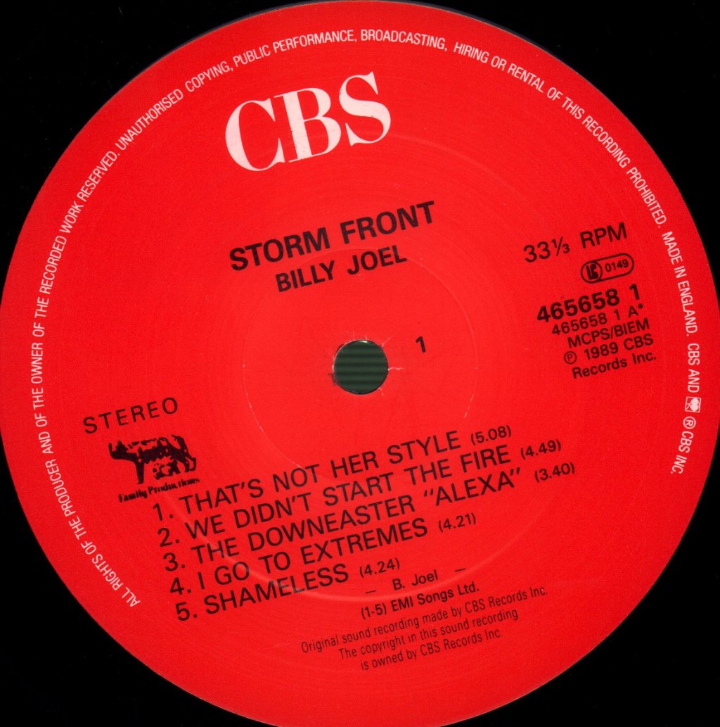 Billy Joel - Storm Front - Lp