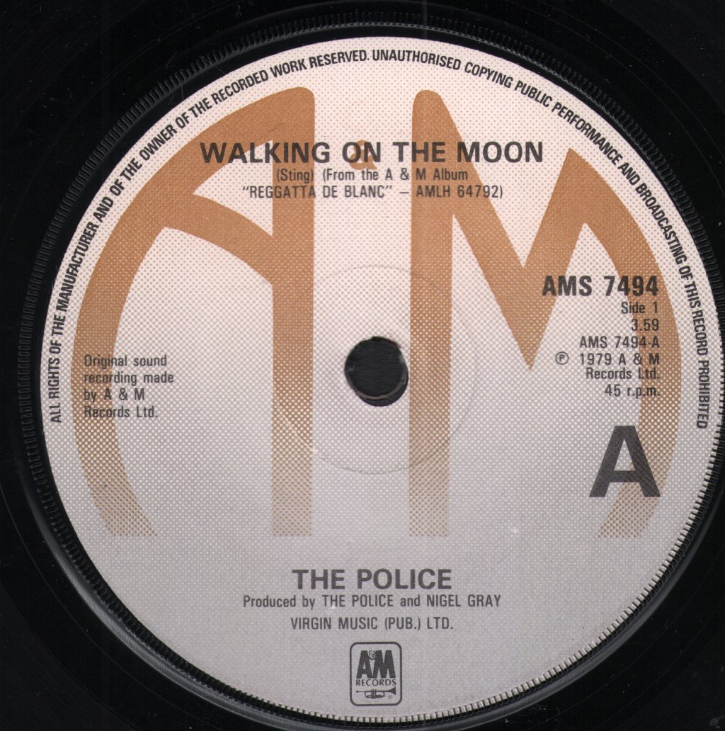 Police - Walking On The Moon - 7 Inch