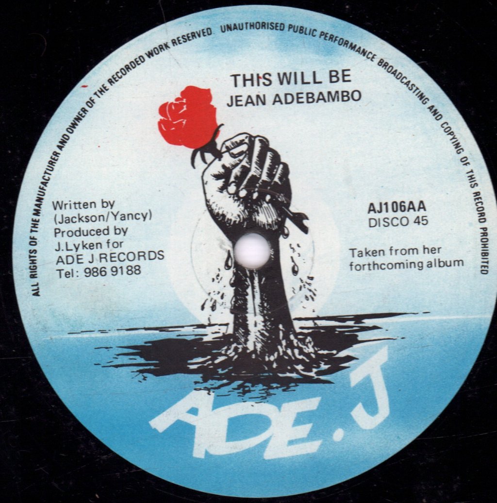 Jean Adebambo - Never Before / This Will Be - 12 Inch