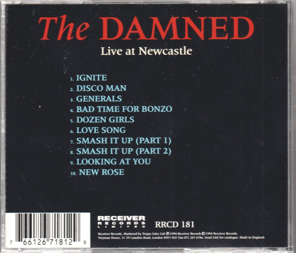 Damned - Live At Newcastle - Cd