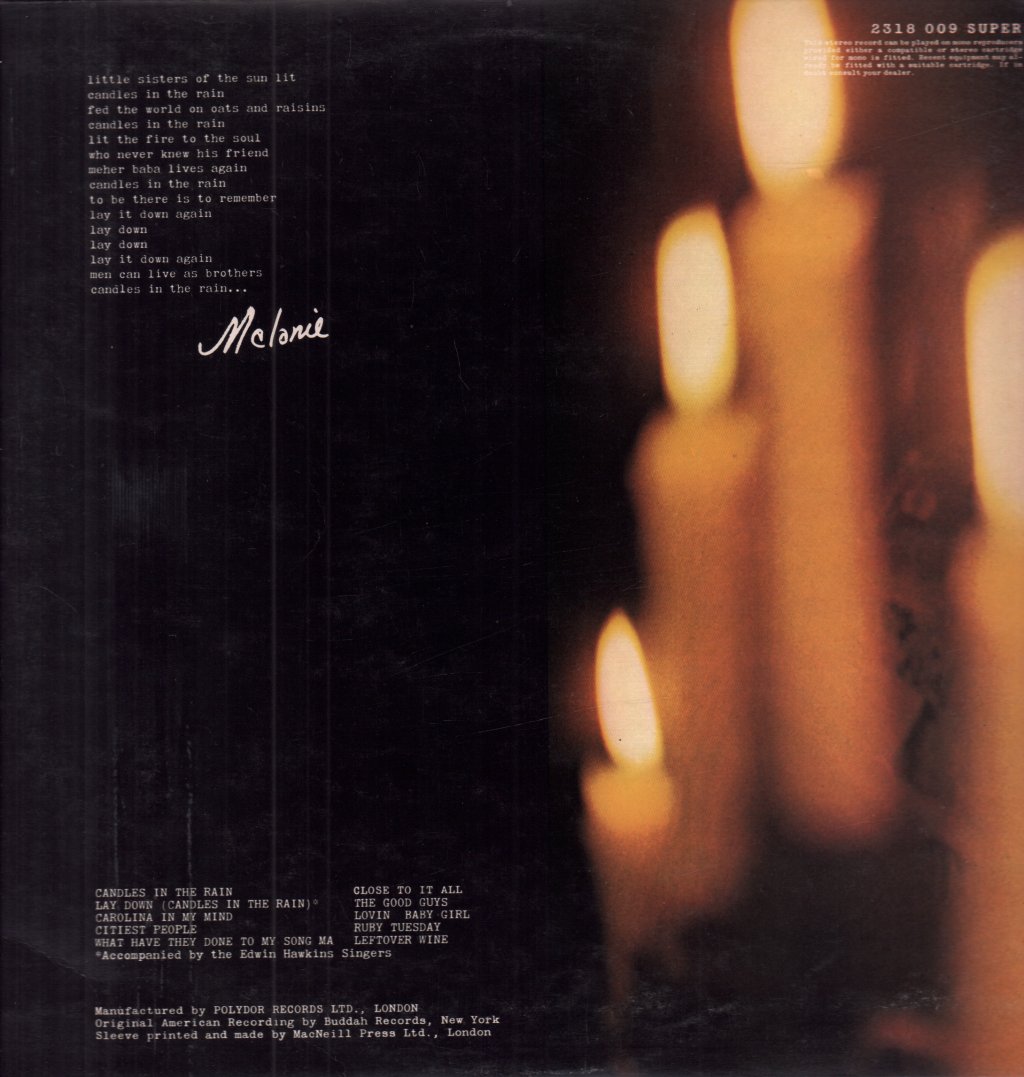 Melanie - Candles In The Rain - Lp