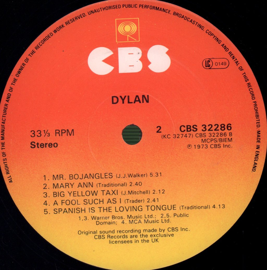 Bob Dylan - Dylan - Lp