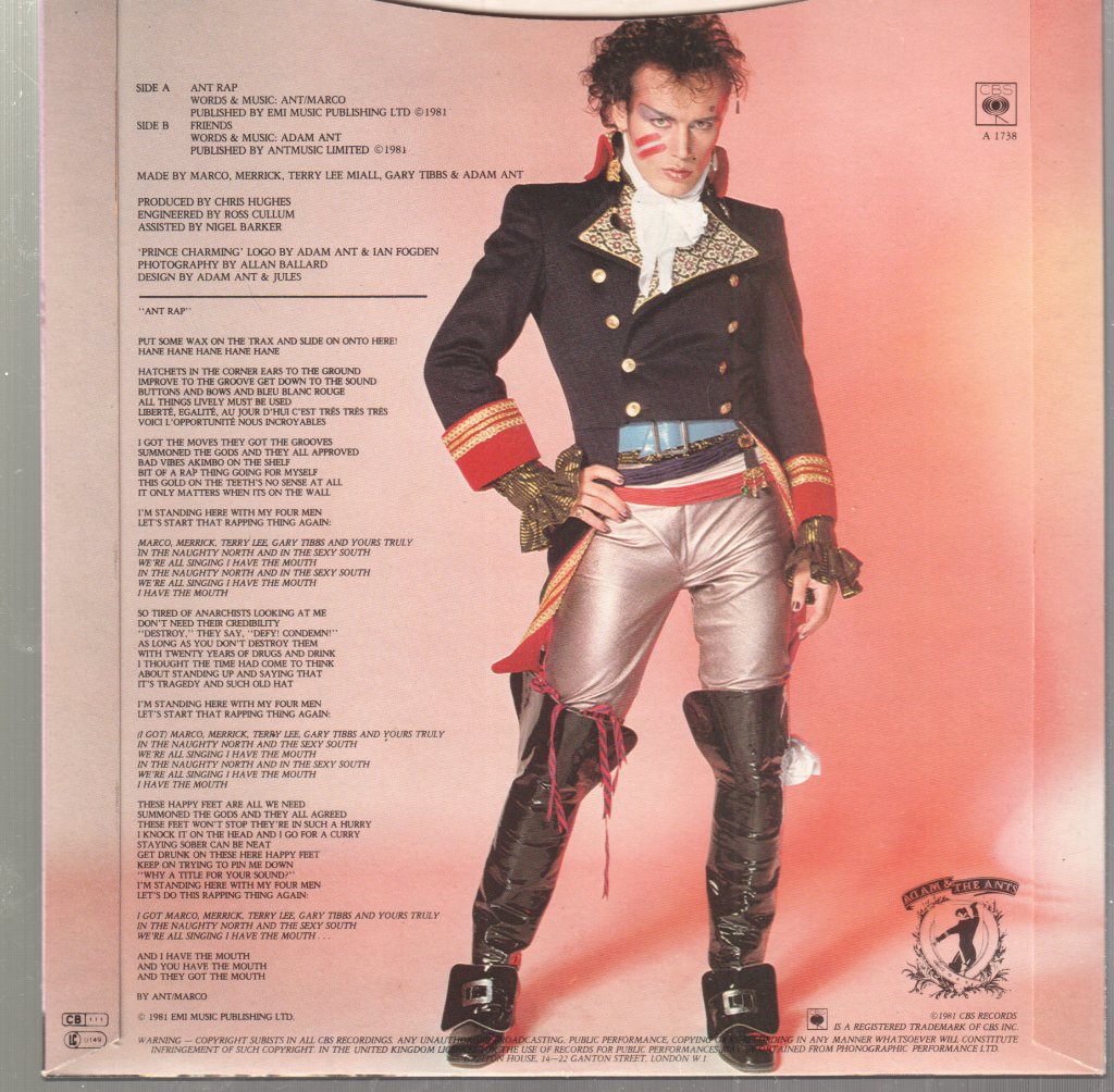Adam And The Ants - Ant Rap - 7 Inch