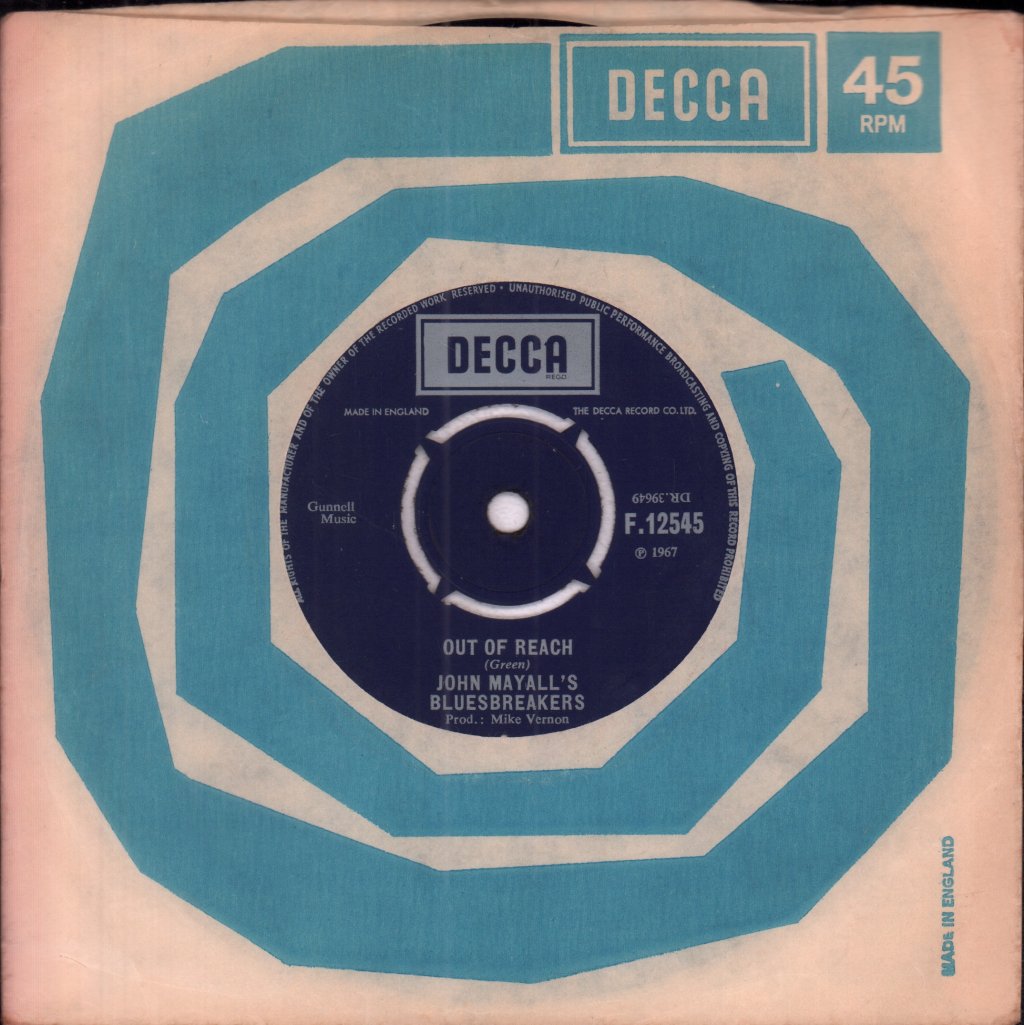 John Mayall & The Bluesbreakers - Sitting In The Rain - 7 Inch