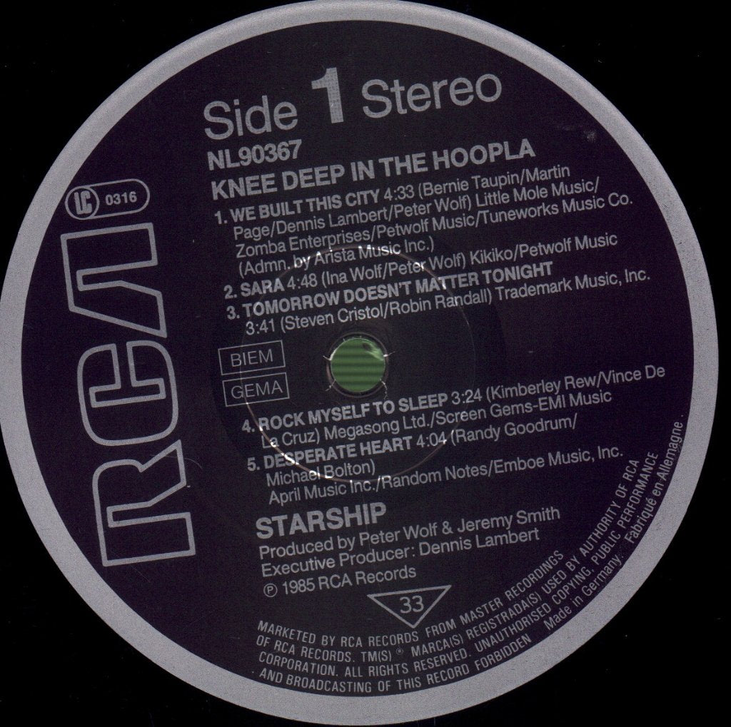 Starship - Knee Deep In The Hoopla - Lp