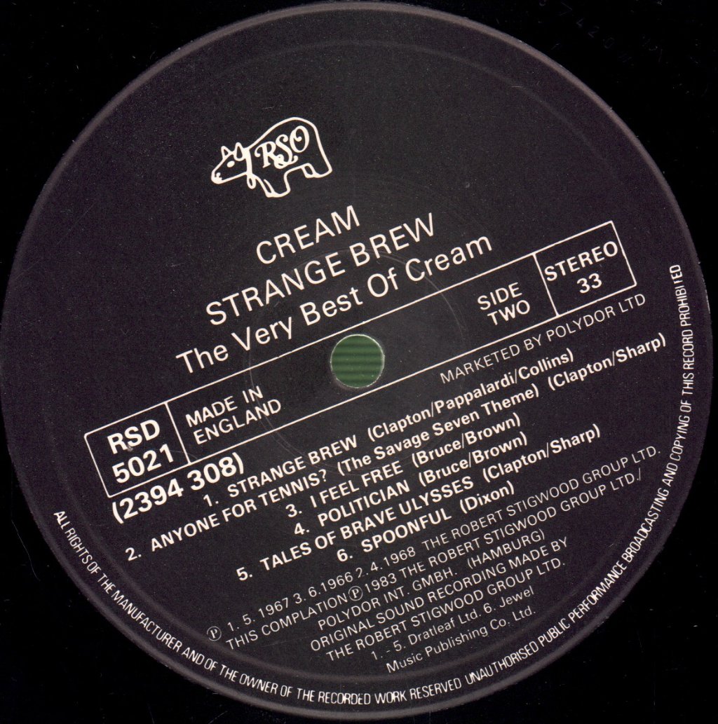 Cream - Strange Brew (Very Best Of) - Lp