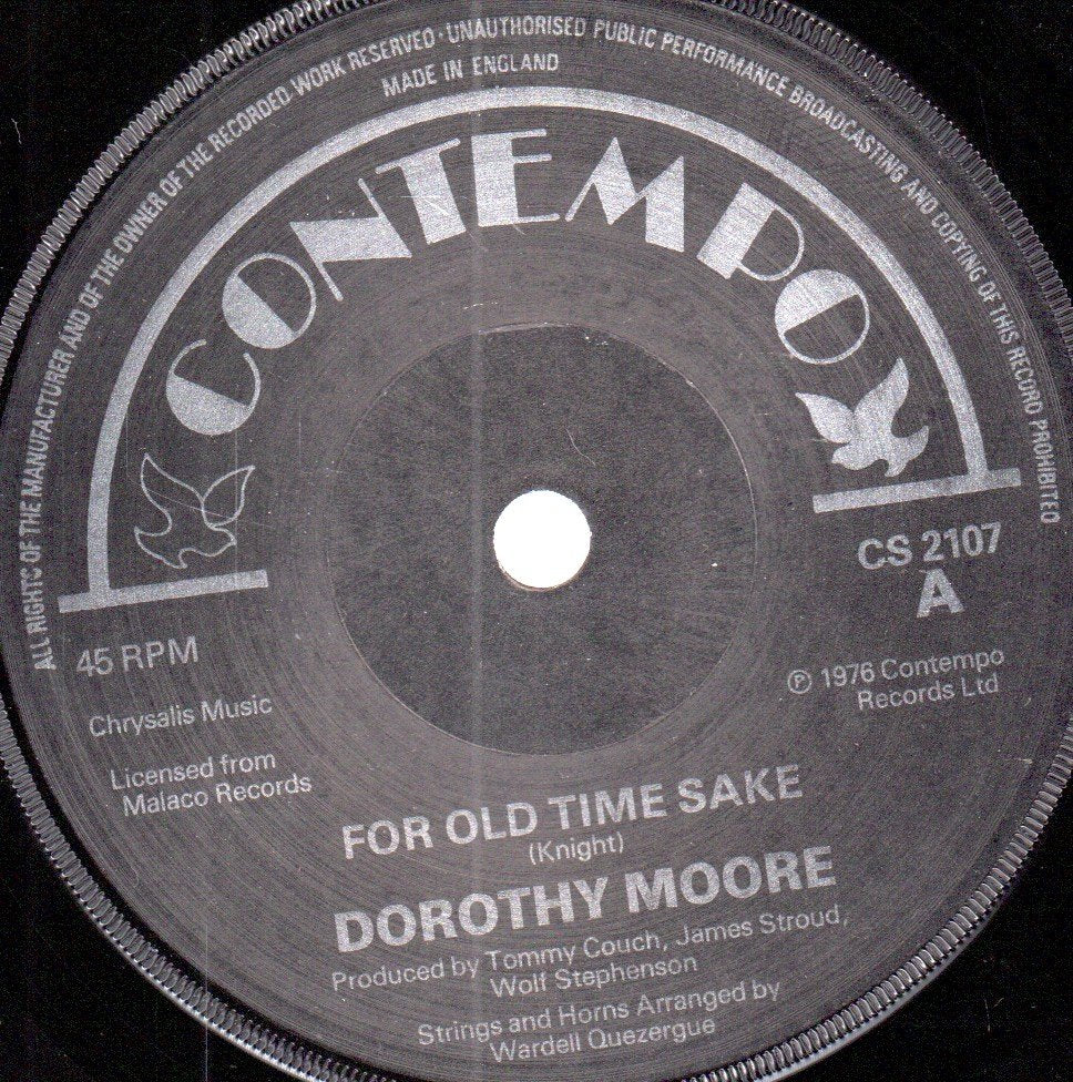 Dorothy Moore - For Old Time Sake - 7 Inch