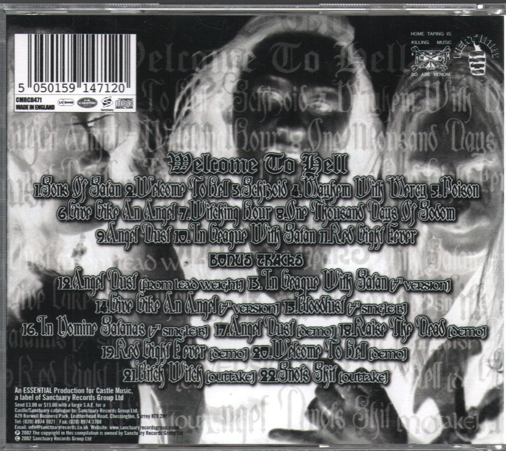 Venom - Welcome To Hell - Cd