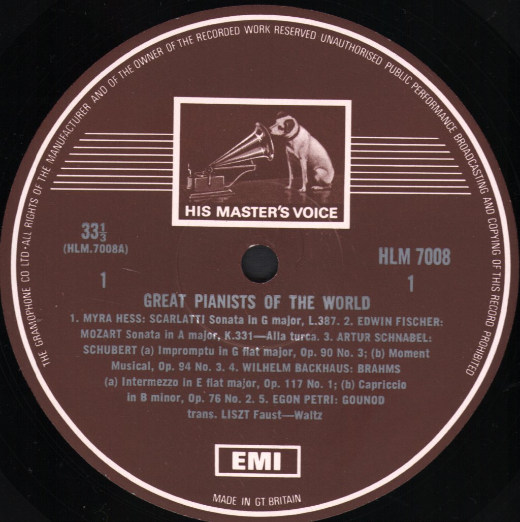 Various Artists - Great Pianists Of The World - Lp