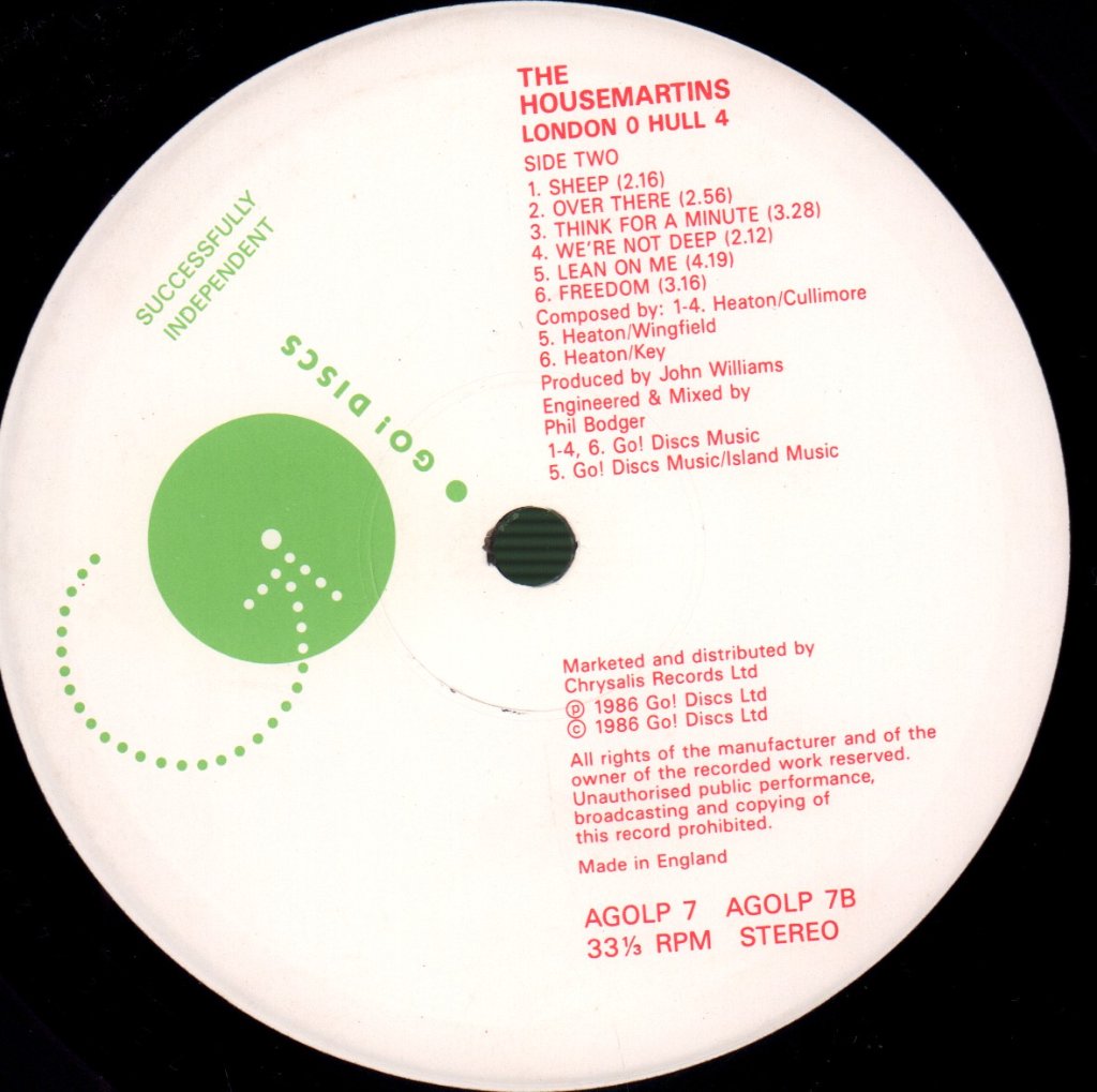 Housemartins - London 0 Hull 4 - Lp