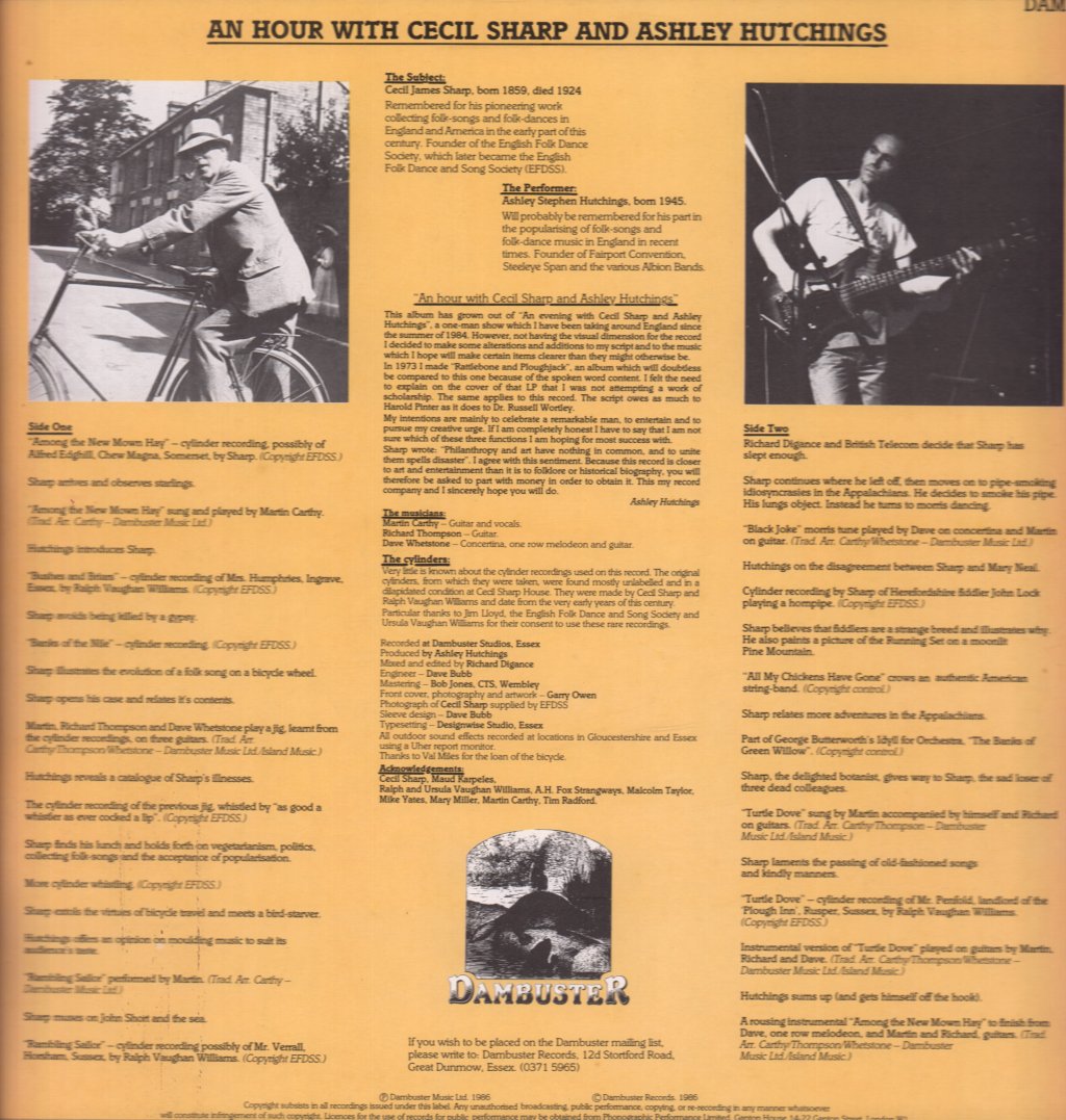 Cecil Sharp And Ashley Hutchings - An Hour With - Lp