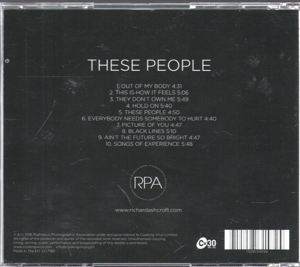 Richard Ashcroft - These People - Cd