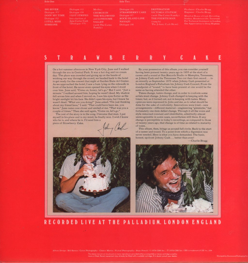 Johnny Cash - Strawberry Cake - Lp