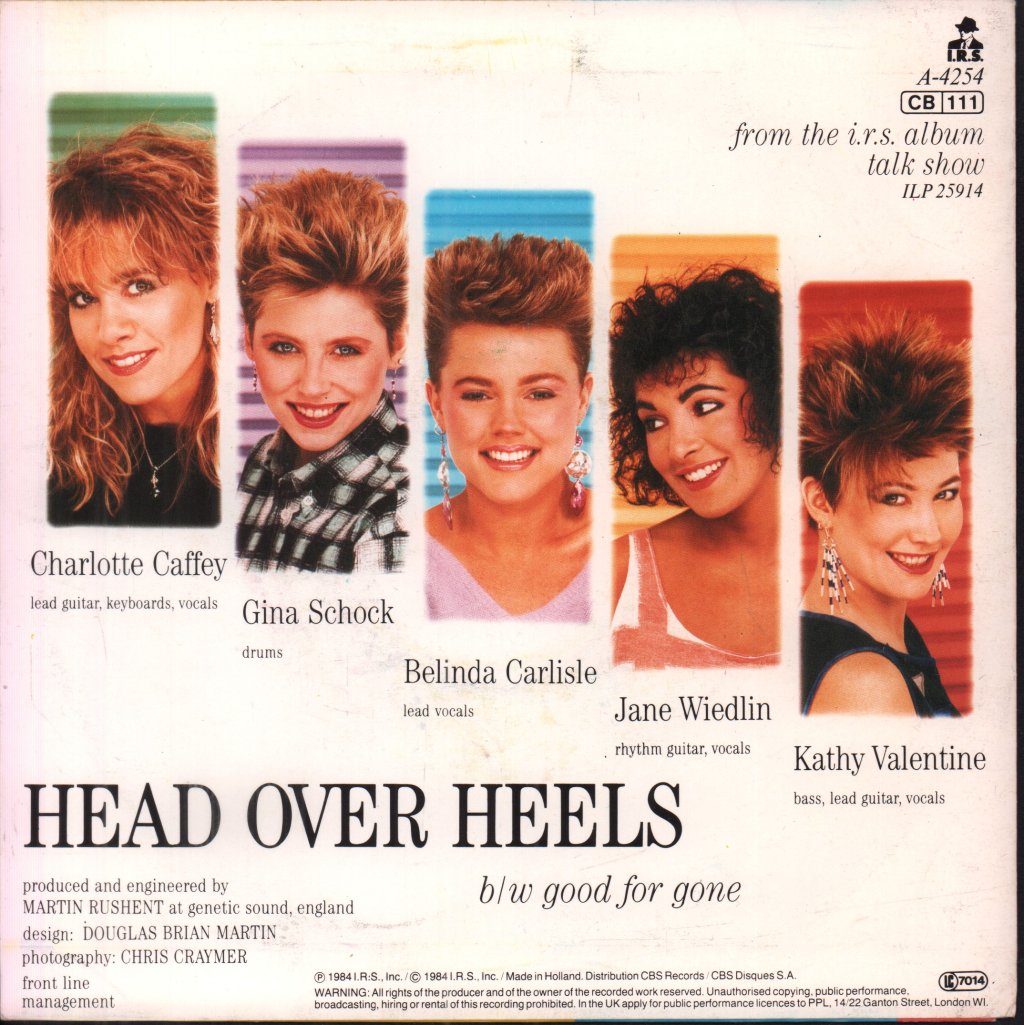 Go Go's - Head Over Heels - 7 Inch