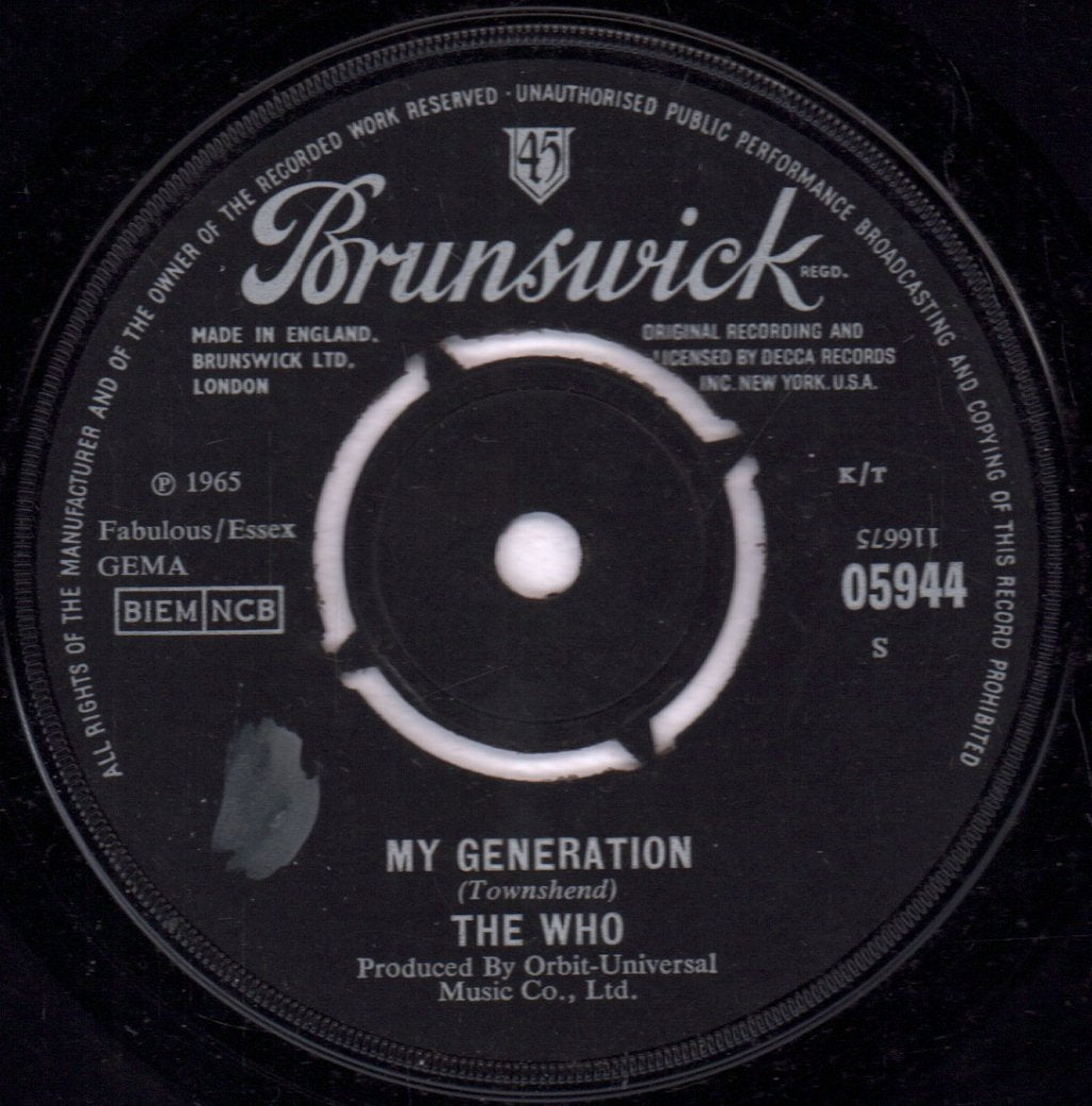 Who - My Generation - 7 Inch