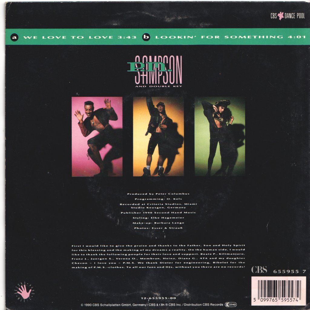 P.m. Sampson And Double Key - We Love To Love - 7 Inch