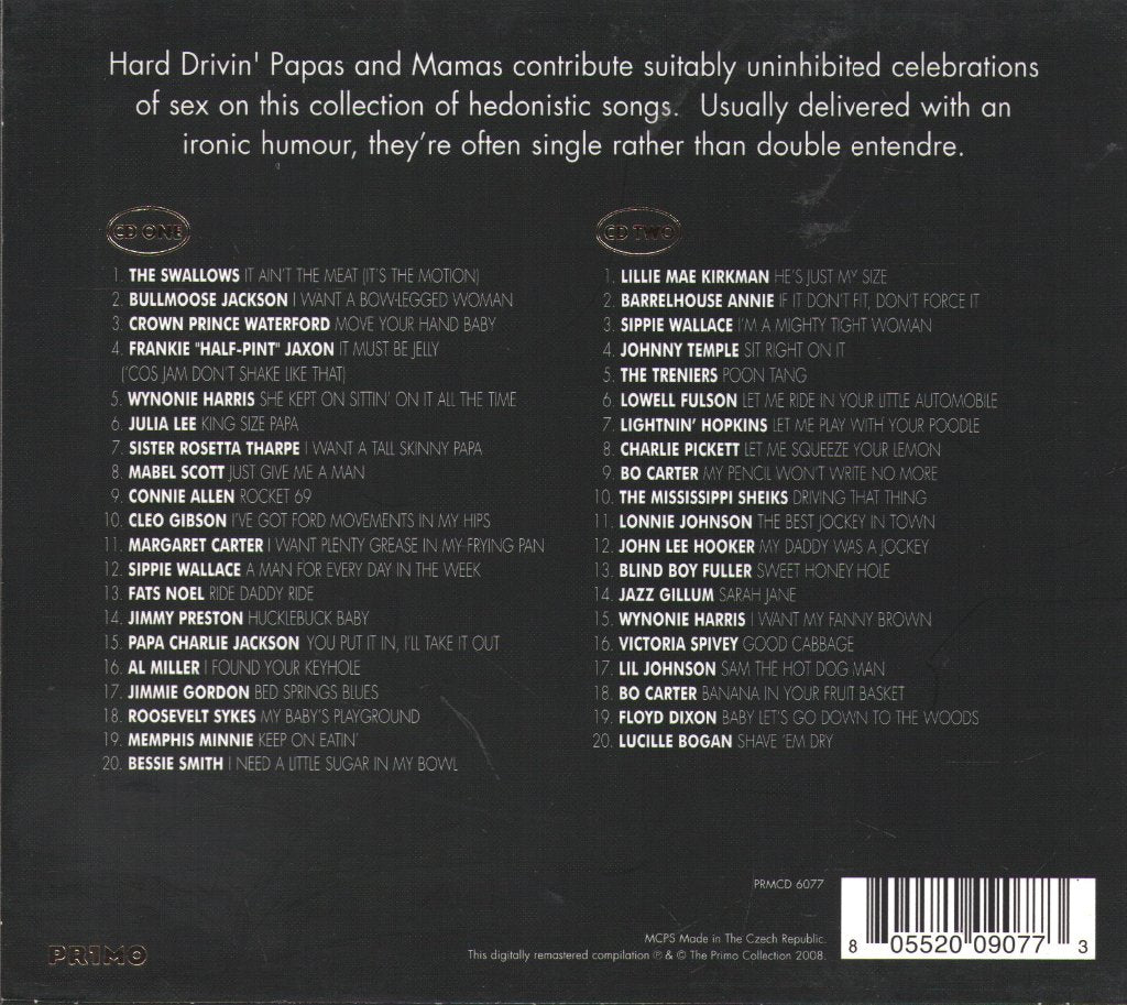 Various Artists - Vintage Sex Songs - Double Cd