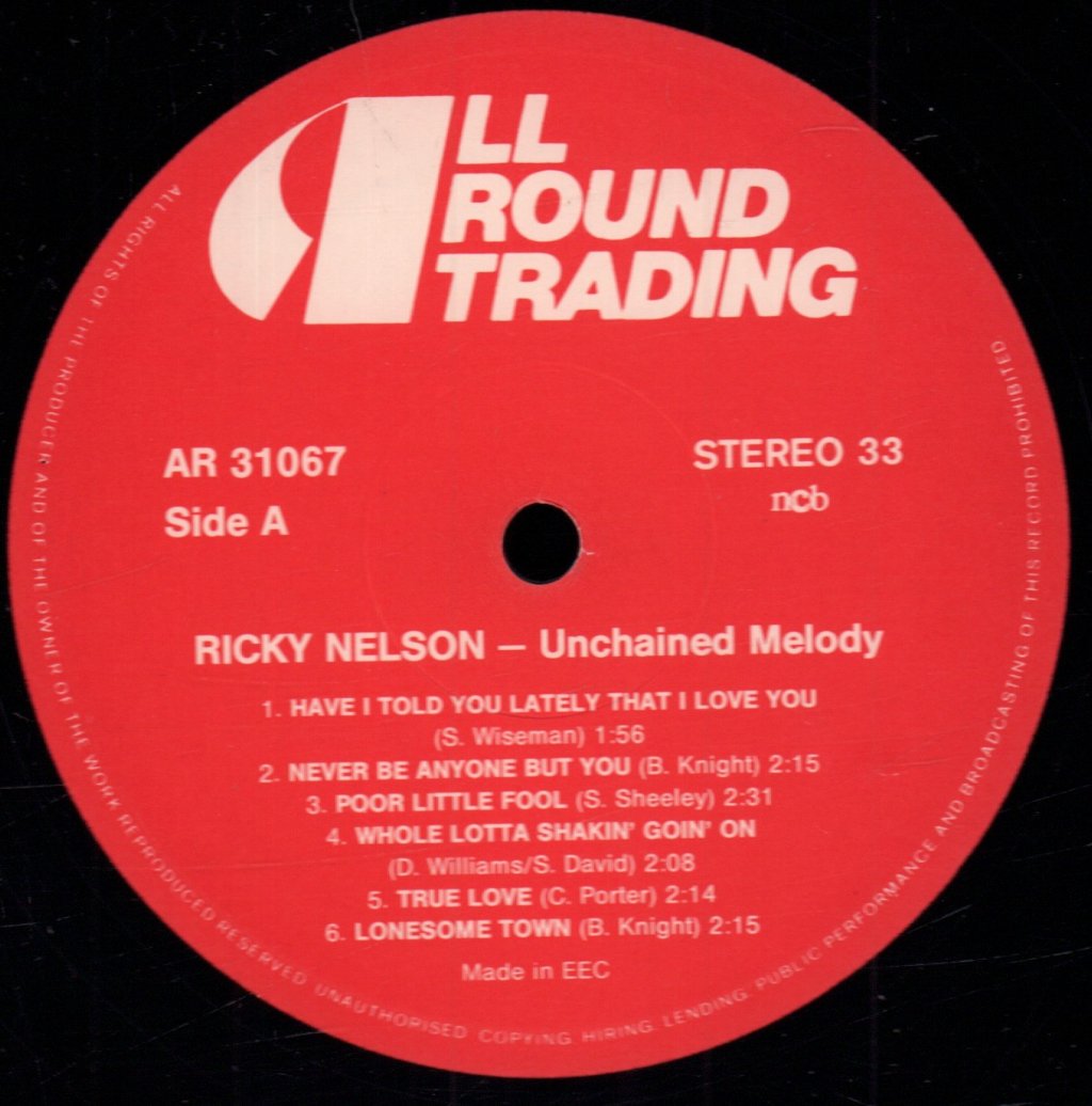 Ricky Nelson - A Teenage Idol - Lp