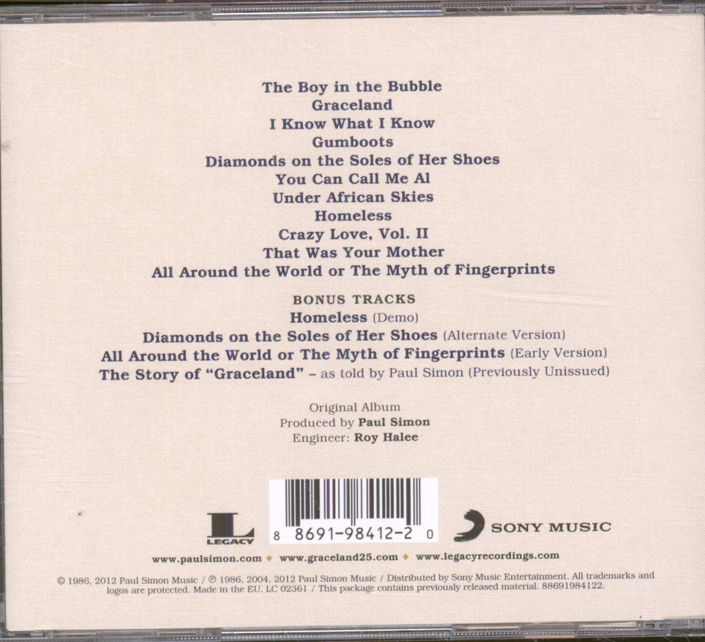 Paul Simon - Graceland - Cd