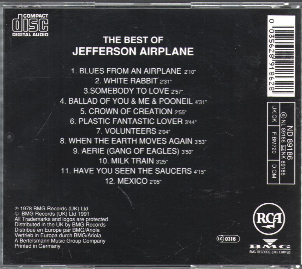 Jefferson Airplane - Best Of - Cd