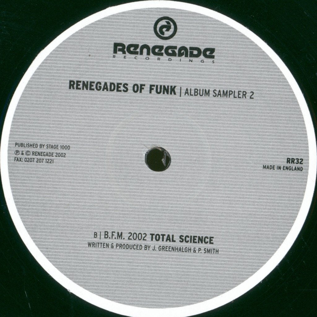 Total Science - Renegades Of Funk (Album Sampler 2) - 12 Inch